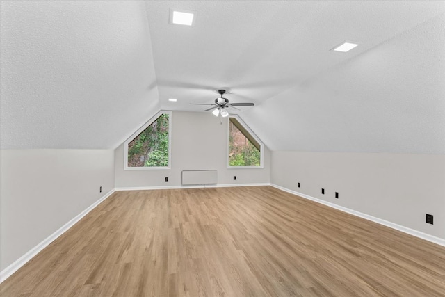 2219 Rocky Face Cir, Dalton, GA 30740 - bonus room with light wood finished floors, a ceiling fan, lofted ceiling, and a textured ceiling