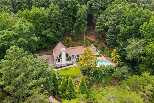 2219 Rocky Face Cir, Dalton, GA 30740 - aerial view of property and surrounding area featuring a forest