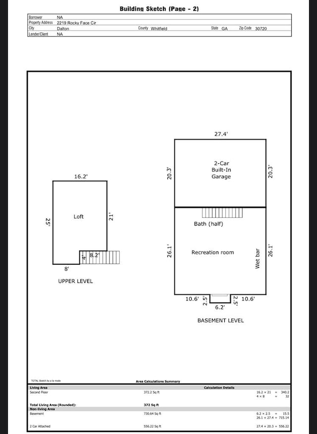 2219 Rocky Face Cir, Dalton, GA 30740 - view of floor plan / room layout