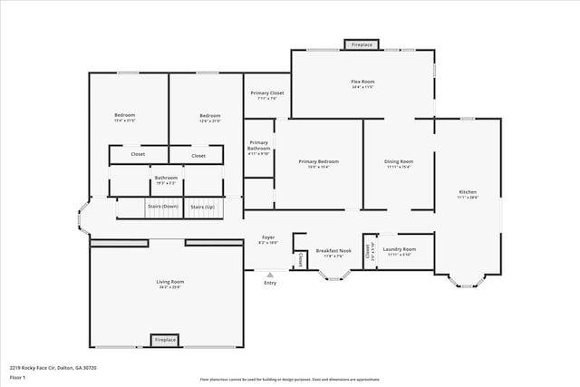 2219 Rocky Face Cir, Dalton, GA 30740 - view of property floor plan