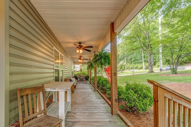201 Tibbs Rd, Dalton, GA 30720 - porch with a ceiling fan
