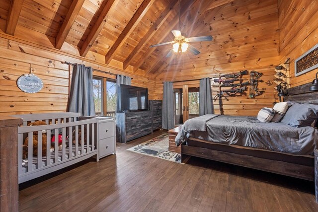 bathroom with a bathing tub and wood walls