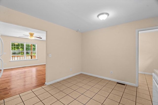 120 Loudermilk Rd, Chatsworth, GA 30721 - unfurnished room featuring a ceiling fan and light tile patterned floors