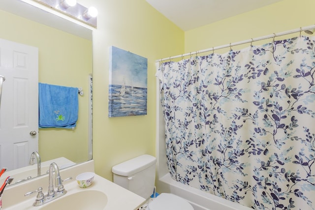 128 Andasol Way, Dalton, GA 30720 - bathroom with toilet, vanity, and shower / tub combo with curtain