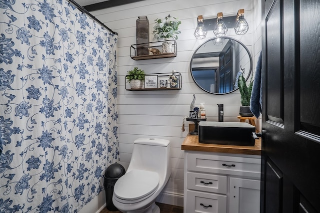 2163 Red Leaf Ln, Soddy Daisy, TN 37379 - full bathroom with vanity and a shower with shower curtain