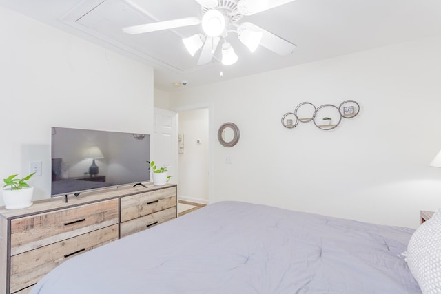 1951 Oxford Ct Unit 10, Dalton, GA 30720 - bedroom with attic access and a ceiling fan