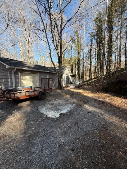 view of home's exterior featuring a garage