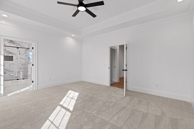 interior space featuring crown molding and light hardwood / wood-style floors