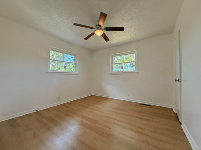 42 Travis Rd, Rossville, GA 30741 - spare room with healthy amount of natural light, light wood finished floors, a textured ceiling, a ceiling fan, and baseboards