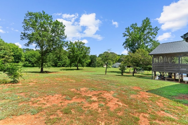 5120 Cleveland Hwy, Cohutta, GA 30710 - view of grassy yard featuring a sunroom
