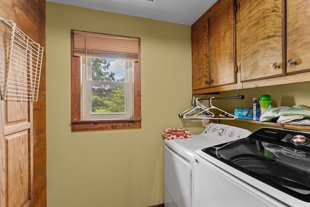 5120 Cleveland Hwy, Cohutta, GA 30710 - laundry area with independent washer and dryer and cabinet space