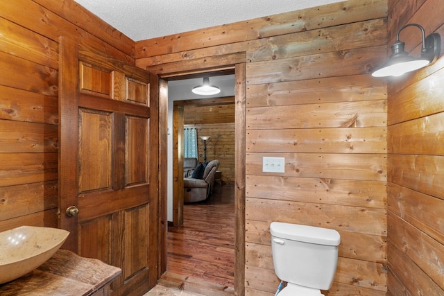 5120 Cleveland Hwy, Cohutta, GA 30710 - bathroom featuring wooden walls and wood finished floors
