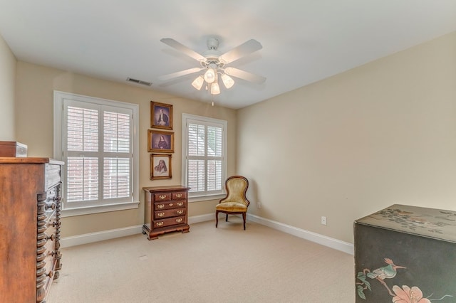1909 Keystone Way, Dalton, GA 30720 - living area featuring a ceiling fan and carpet
