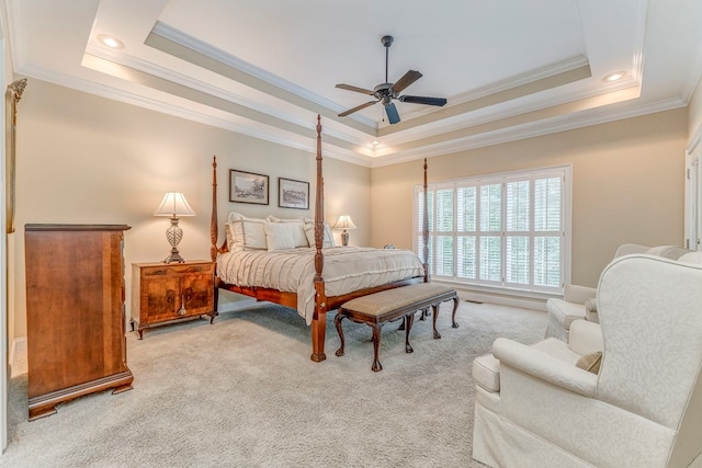 1909 Keystone Way, Dalton, GA 30720 - carpeted bedroom featuring ornamental molding, a raised ceiling, and a ceiling fan