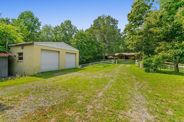 3932 Tibbs Bridge Rd, Dalton, GA 30721 - view of yard featuring an outdoor structure and a detached garage