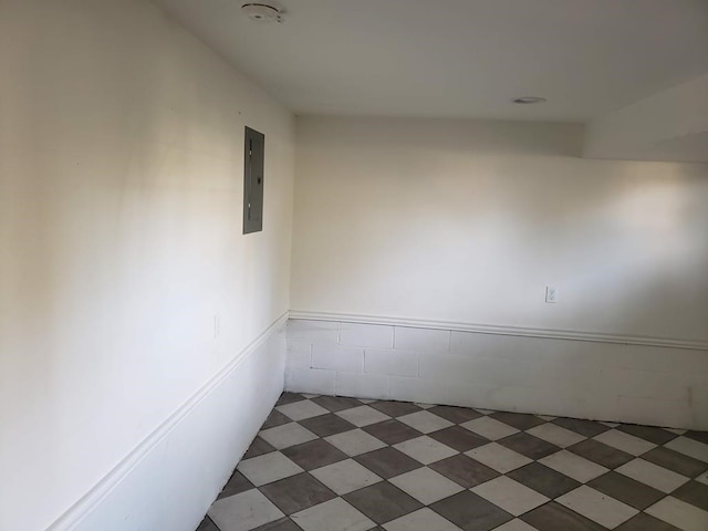 empty room with electric panel