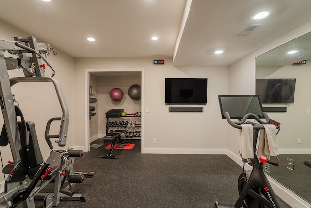 view of workout room