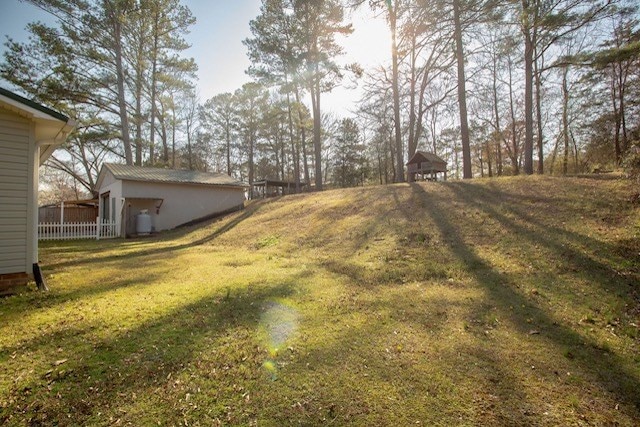 view of yard featuring a gazebo
