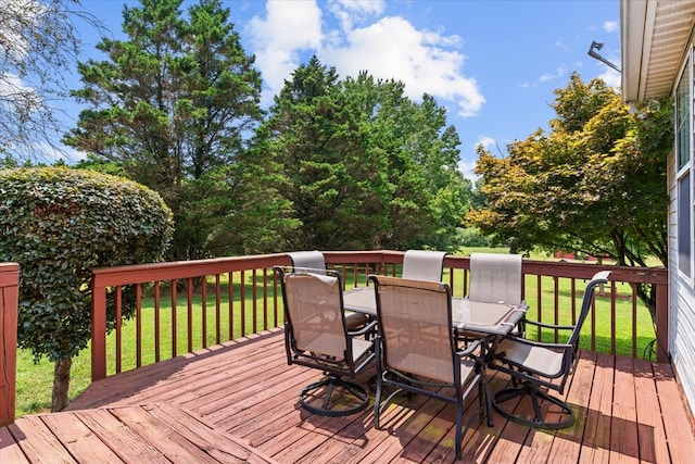217 Valley Rd, Chatsworth, GA 30705 - deck with outdoor dining space and a yard
