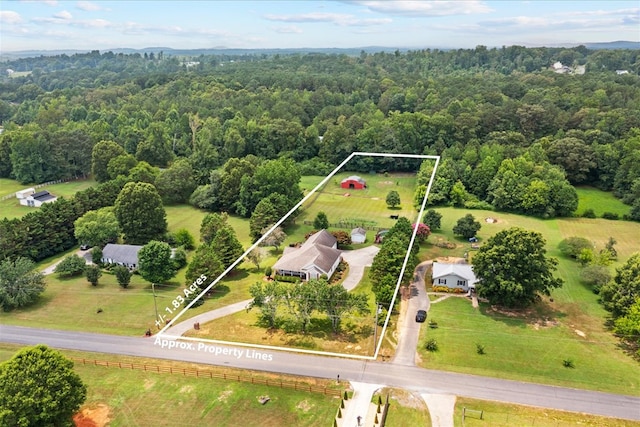 217 Valley Rd, Chatsworth, GA 30705 - aerial view of property's location featuring a forest and property boundaries highlighted
