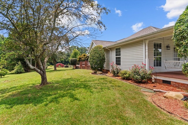 217 Valley Rd, Chatsworth, GA 30705 - view of green lawn featuring covered porch