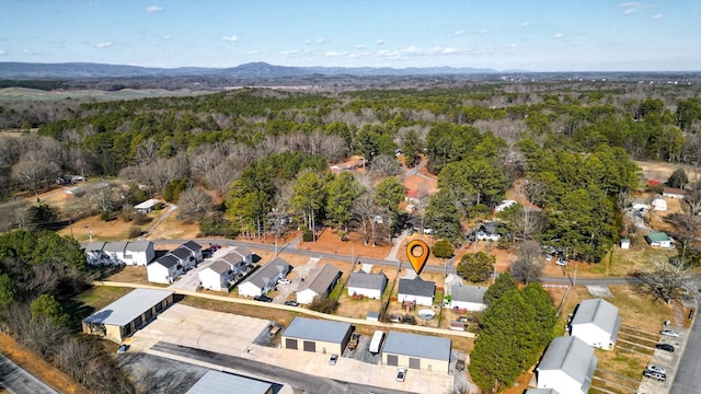 bird's eye view featuring a mountain view