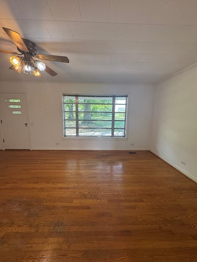 320 Mitchell Bridge Rd, Chatsworth, GA 30705 - empty room with wood finished floors, a ceiling fan, and baseboards