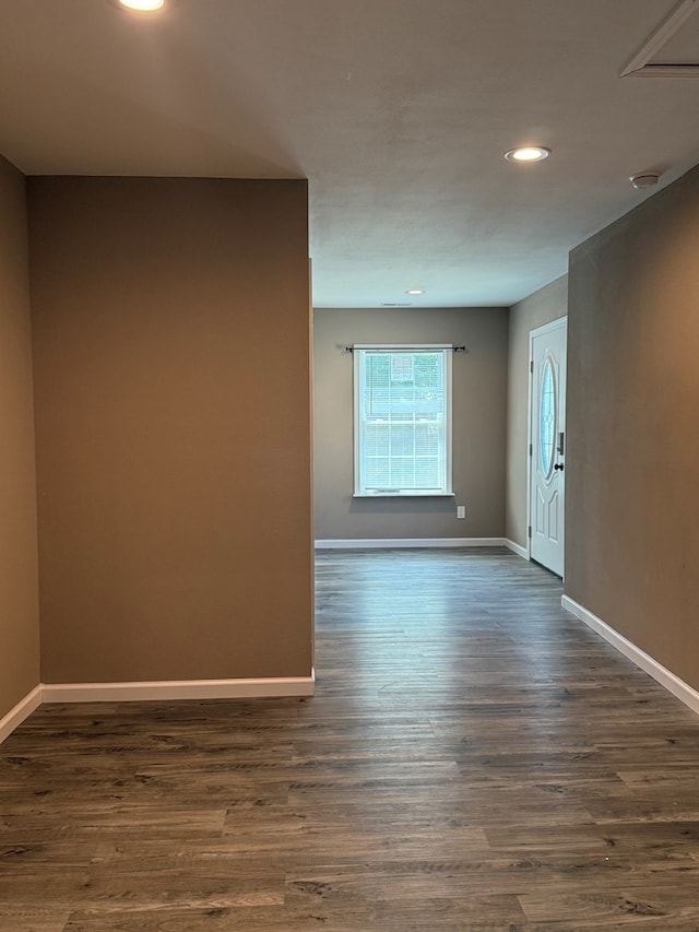 506 Teasley St, Dalton, GA 30721 - spare room featuring recessed lighting, baseboards, and dark wood finished floors