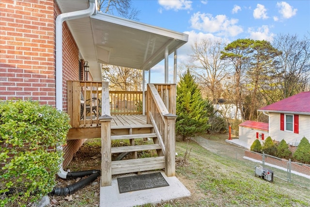 view of wooden deck