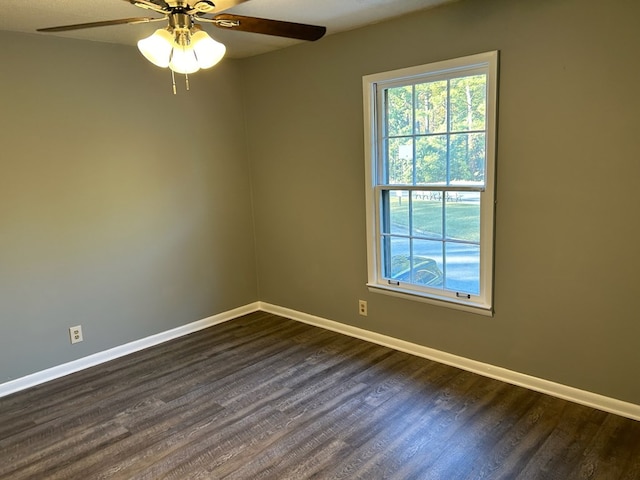 1935 Meadowbrook Cir Unit C, Dalton, GA 30720 - unfurnished room with baseboards, ceiling fan, and dark wood-type flooring