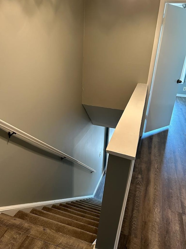 1935 Meadowbrook Cir Unit C, Dalton, GA 30720 - stairway with baseboards and wood finished floors