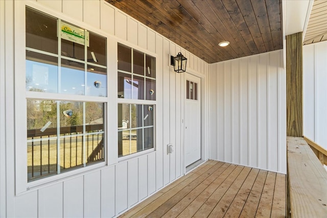 wooden deck with covered porch