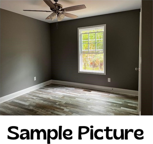 LOT4 River Bend Rd, Dalton, GA 30721 - unfurnished room featuring a ceiling fan, wood finished floors, and baseboards