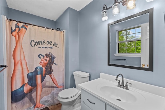 493 Lennox Way, Rocky Face, GA 30740 - bathroom with wood finished floors, toilet, vanity, and curtained shower