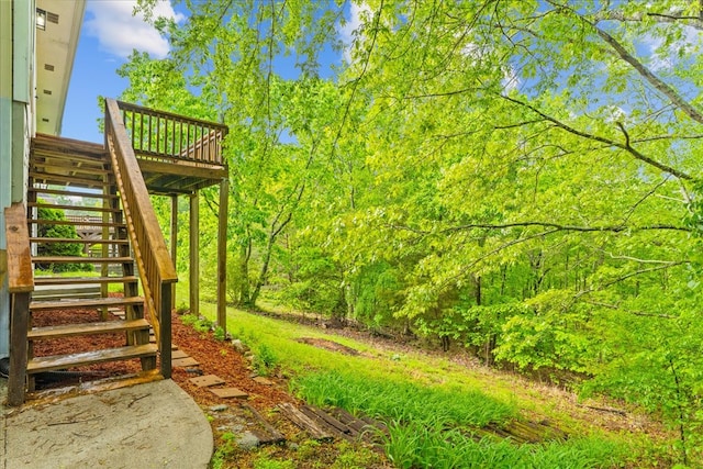 493 Lennox Way, Rocky Face, GA 30740 - view of yard featuring stairway and a deck