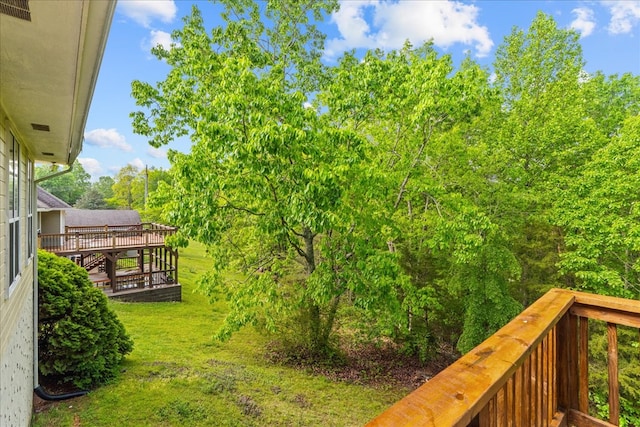 493 Lennox Way, Rocky Face, GA 30740 - view of yard with visible vents and a deck