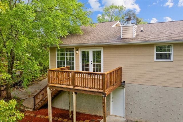 493 Lennox Way, Rocky Face, GA 30740 - deck featuring french doors and stairs