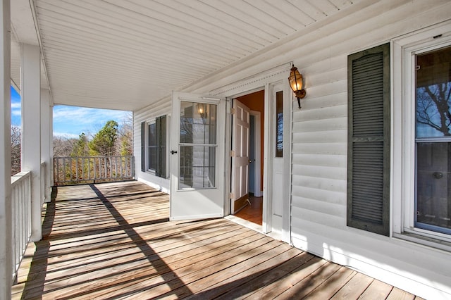 view of wooden deck