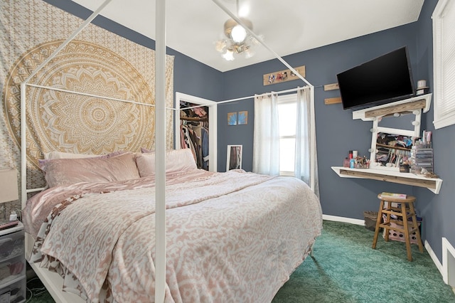 bedroom with carpet floors