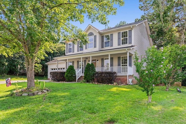 353 Diamond Way, Chatsworth, GA 30705 - colonial-style house with a porch and a front lawn