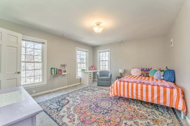 view of carpeted bedroom