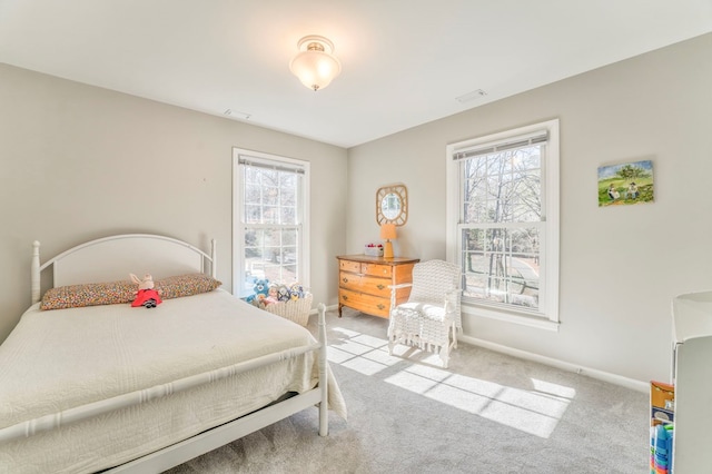 view of carpeted bedroom