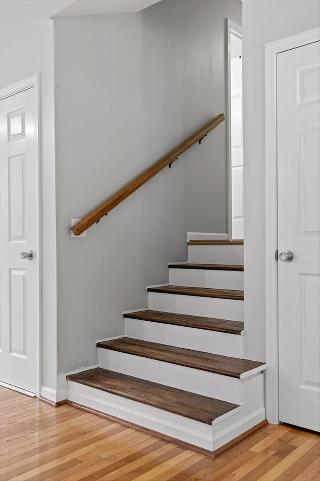 5742 Keith Rd, Ringgold, GA 30736 - stairway featuring baseboards and wood finished floors
