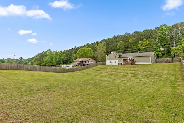 5742 Keith Rd, Ringgold, GA 30736 - view of yard featuring a fenced backyard and a forest view