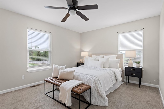 5742 Keith Rd, Ringgold, GA 30736 - carpeted bedroom featuring baseboards, visible vents, and ceiling fan