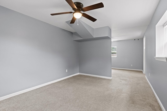 5742 Keith Rd, Ringgold, GA 30736 - empty room with ceiling fan, light carpet, and baseboards