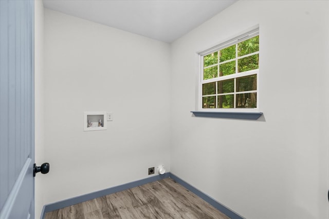 409 Van Buren Dr, Dalton, GA 30721 - laundry room with washer hookup, wood finished floors, and electric dryer hookup