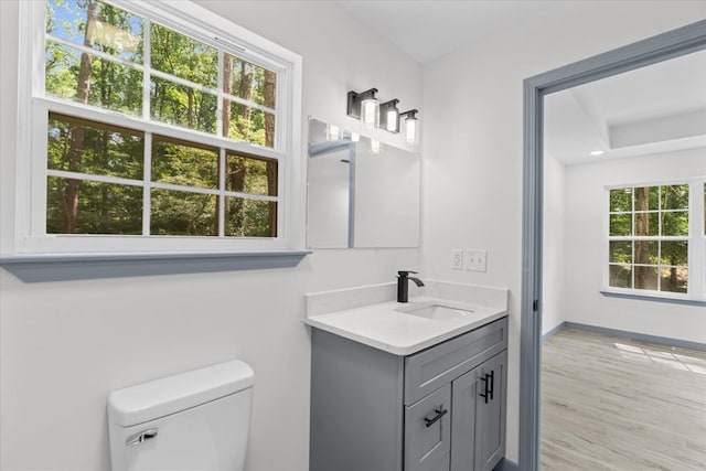409 Van Buren Dr, Dalton, GA 30721 - half bathroom with vanity and wood finished floors