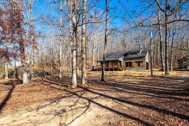 exterior space featuring driveway