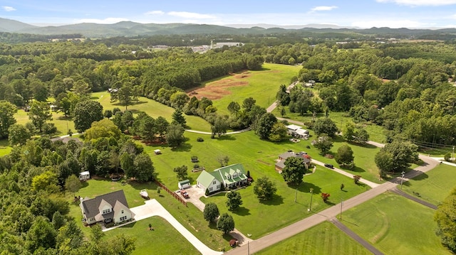 bird's eye view featuring a mountain view